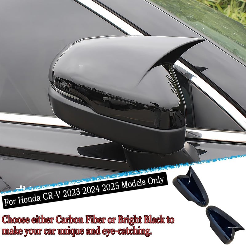 MUXEE Side Rear View Mirror Cover for Honda CRV 2023 2024 2025 2026 Bright Black Turn Signal Housing Cover Accessories(with Turn Signal housing Slot.) - Image 4